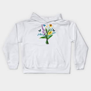 Bouquet & Butterflies Kids Hoodie